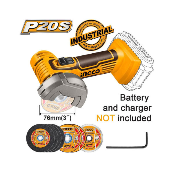 UN18022 Aku mini brusilica 20V CAGLI76011 bez. bat.