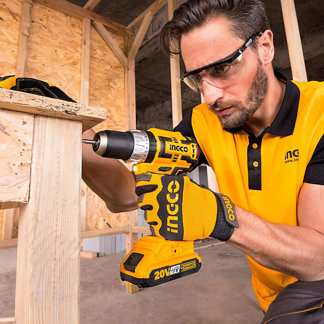 UN17728 Aku udarna bušilica 20V 2x2Ah - CIDLI20608 INGCO
