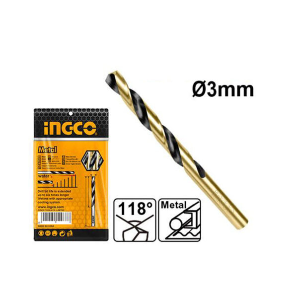 UN17512 Svrdlo HSS 3mm - DBT1100303 INGCO DIN 338