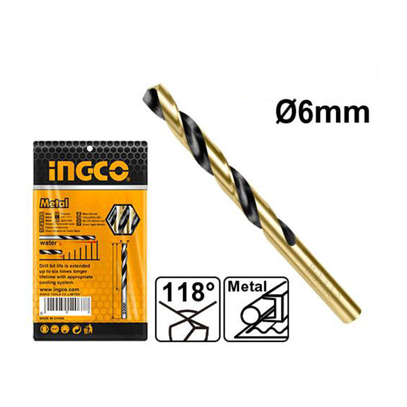 UN17515 Svrdlo HSS 6mm - DBT1100603 INGCO DIN 338