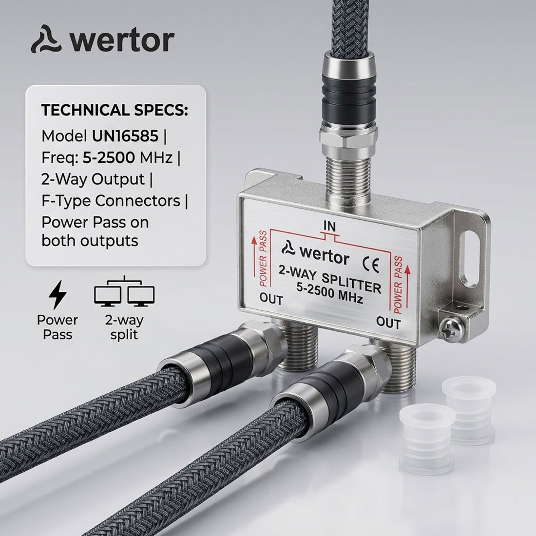 UN16585 Antenska sabirnica splitter 2/1 F-kon