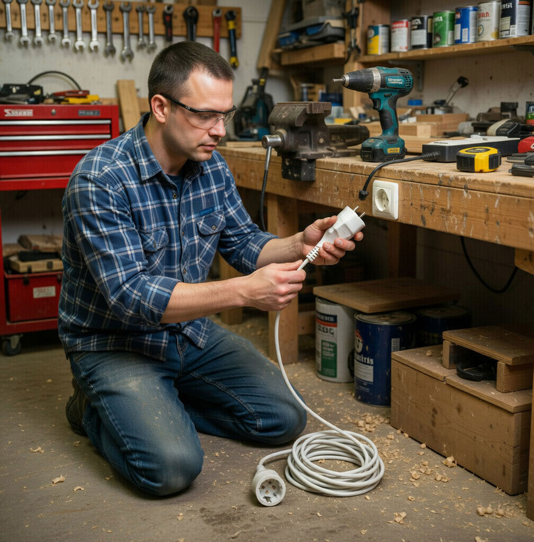 UN14928 Kabel produžni 5met 1.5mm2-bijeli