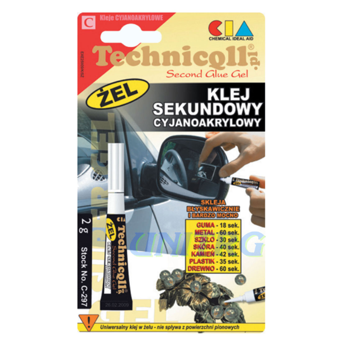 UN16314 Technicqll C-297 Ljepilo Cijanoakrilatno SEKUND Gel  2g