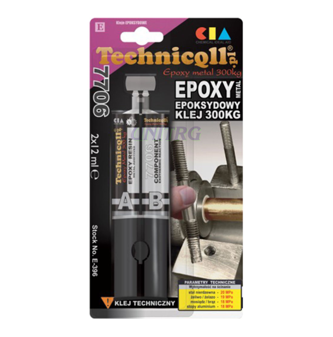 UN16300 Technicqll E-396 Ljepilo Epok Metal 300kg  2x12ml