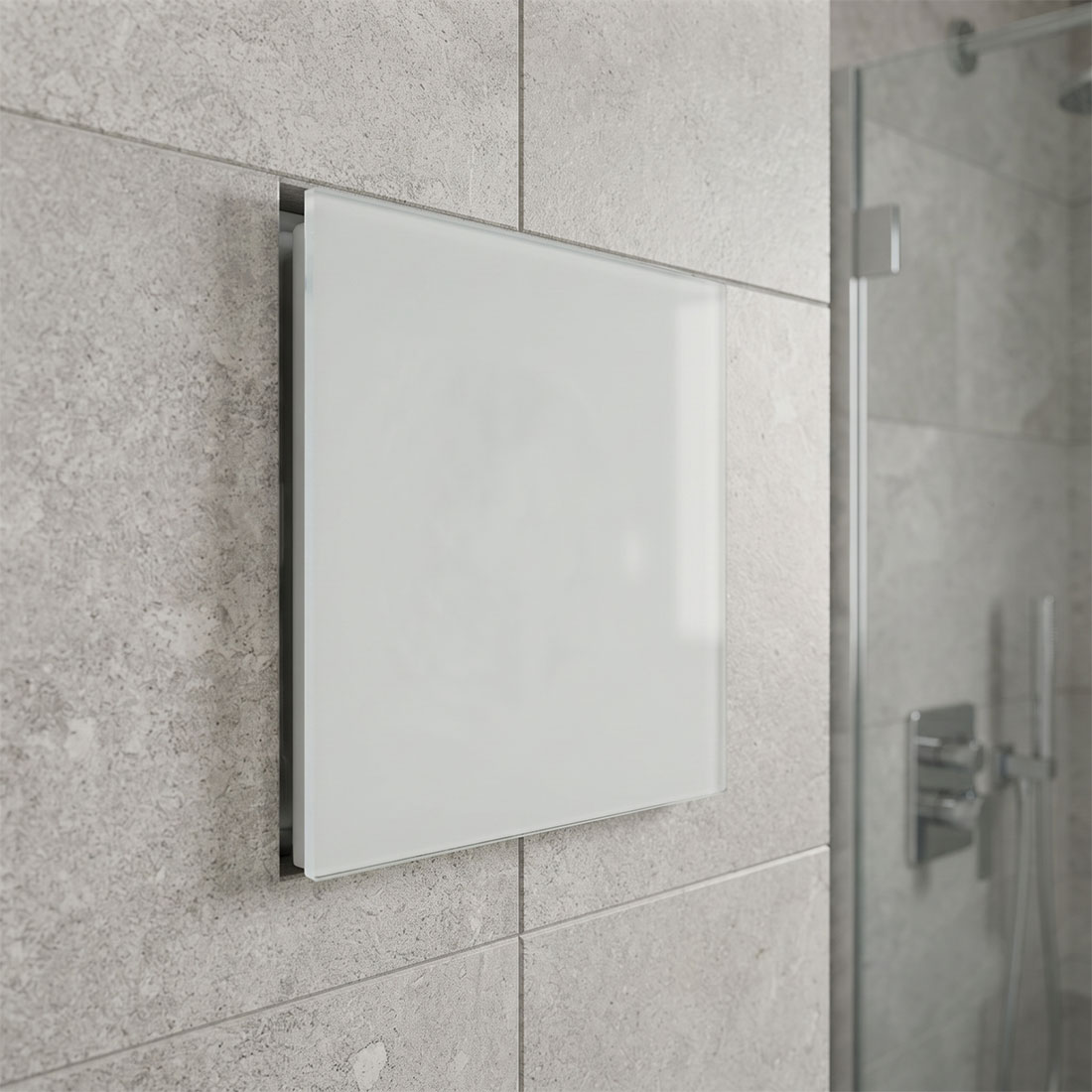 UN17285 Ventilator panel dRim 100 bijeli staklo