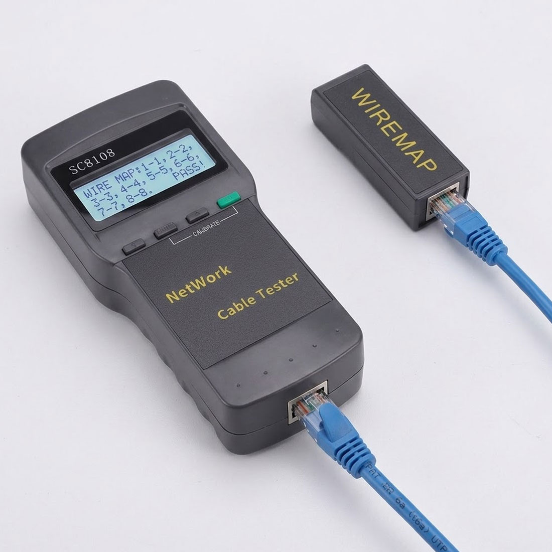 UN13022 Lan tester 3LW RJ45 met   display  SC8108