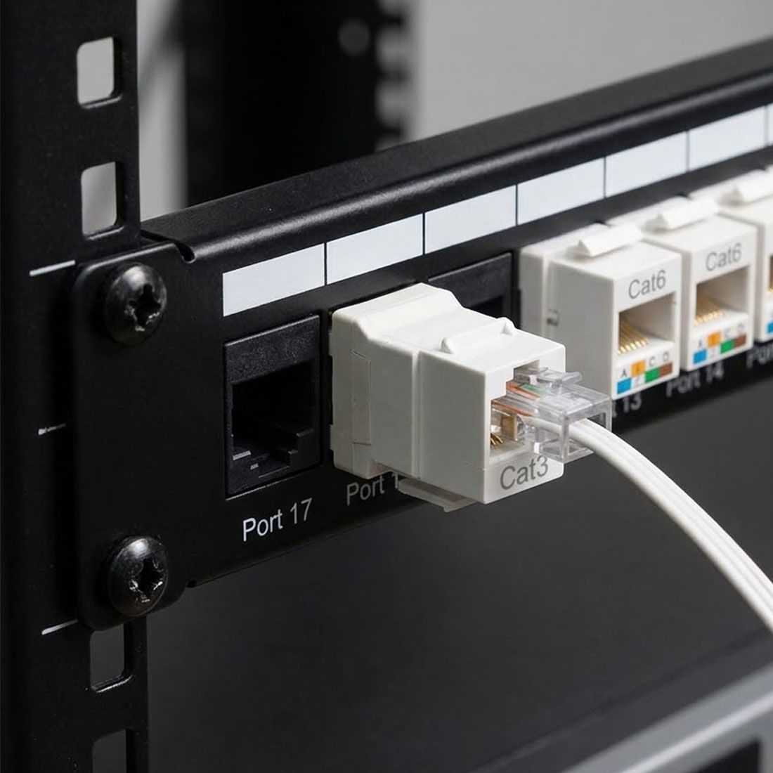 UN17095 Modul keyston RJ11 Cat3 180 6p4c