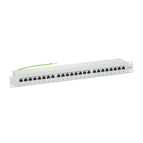 Patch panel 24-port 1U 19" Cat6 STP (Shielded)