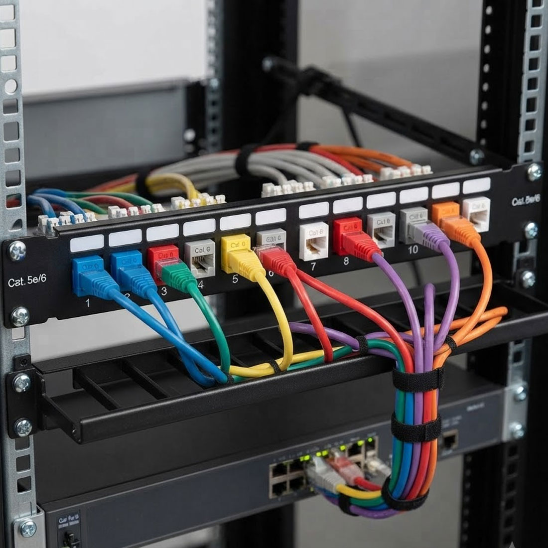UN17094 Patch panel 12port 10" frame