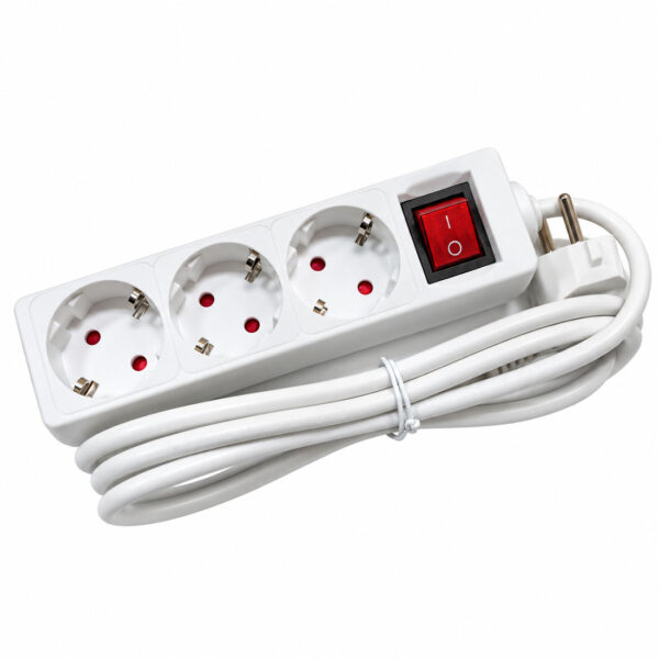 Produžne priključnica 3 utičnice, 1,5m kabel + prekidač