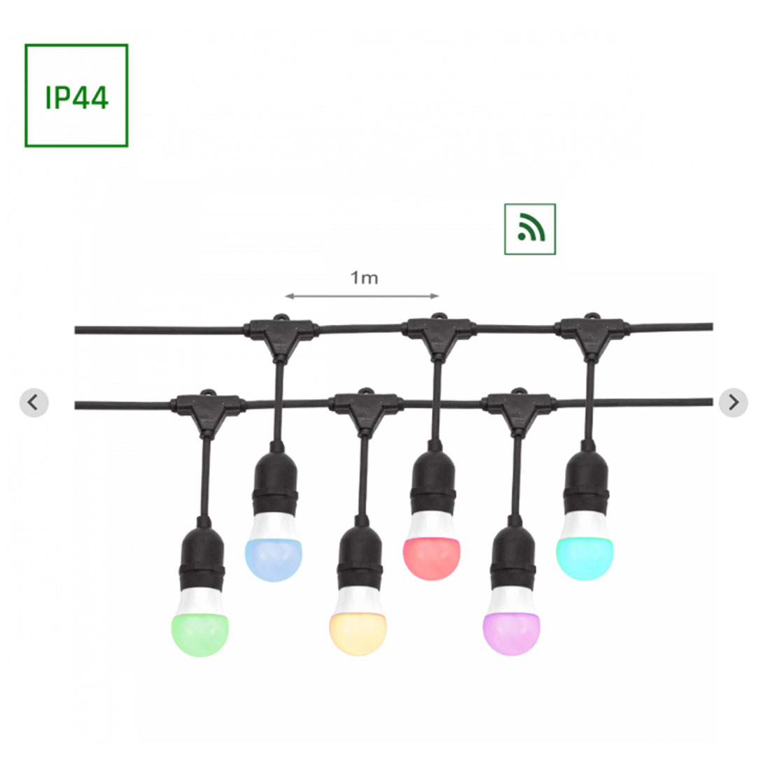 UN18529 Rasvjetni lanac Garland 10M 10Xe27