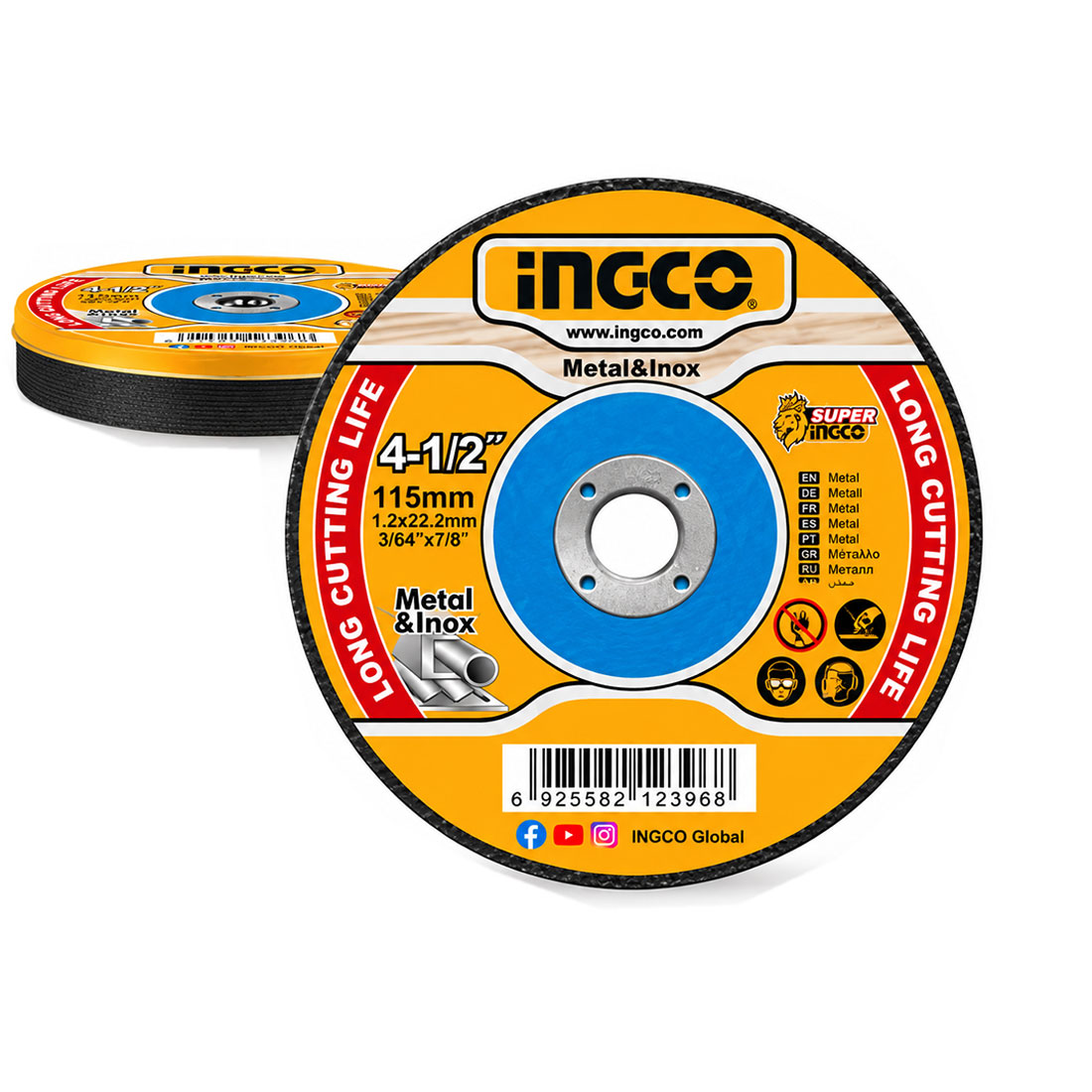 UN17538 Rezne ploče za metal 115x1.2 10kom set - MCD121155 INGCO