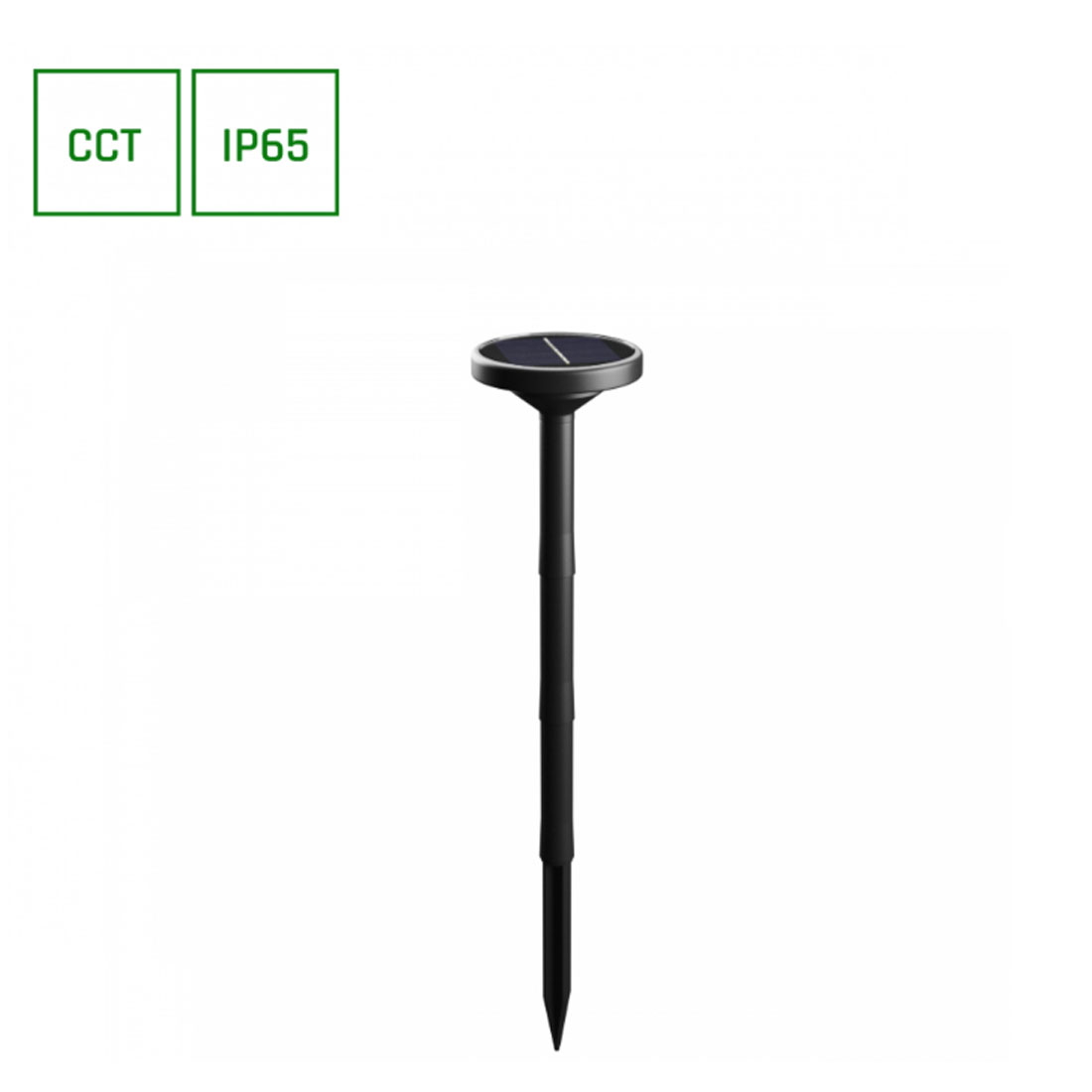 UN18525 Solarna svjetiljka SOLARA PLATO 1W CCT IP65 126X51X290MM
