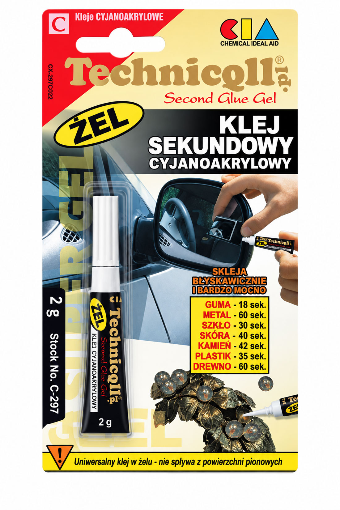 UN16314 Technicqll C-297 Ljepilo Cijanoakrilatno SEKUND Gel  2g