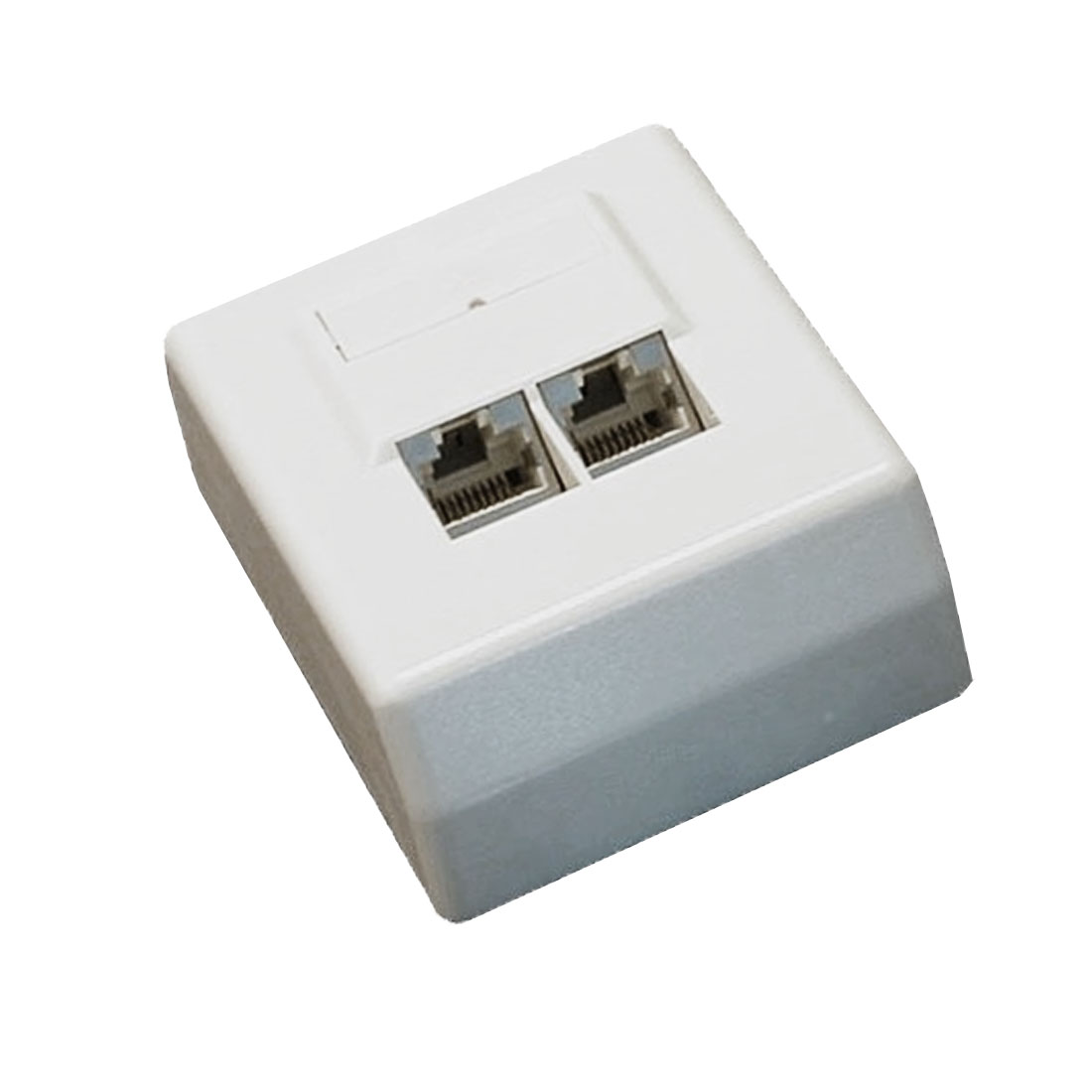 UN15812 Utičnica Cat6 2xRJ45 nadžbukna bijela STP